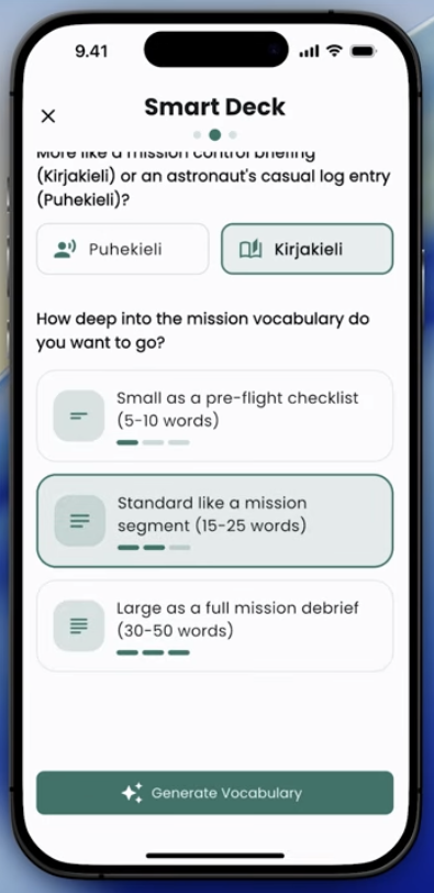 Finnish it — Cagatay Ulusoy's GenUI language app